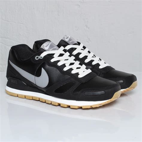 nike air waffle trainer leather black|nike waffle one trainers men.